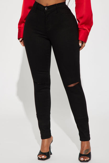 Narrow waist skinny jeans - Black