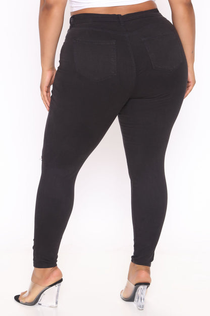 Narrow waist skinny jeans - Black