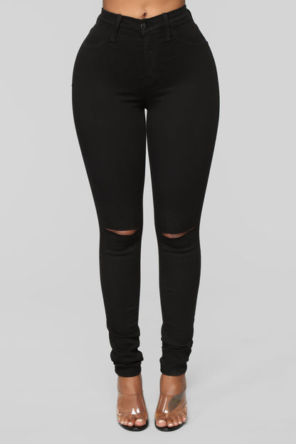 Narrow waist skinny jeans - Black