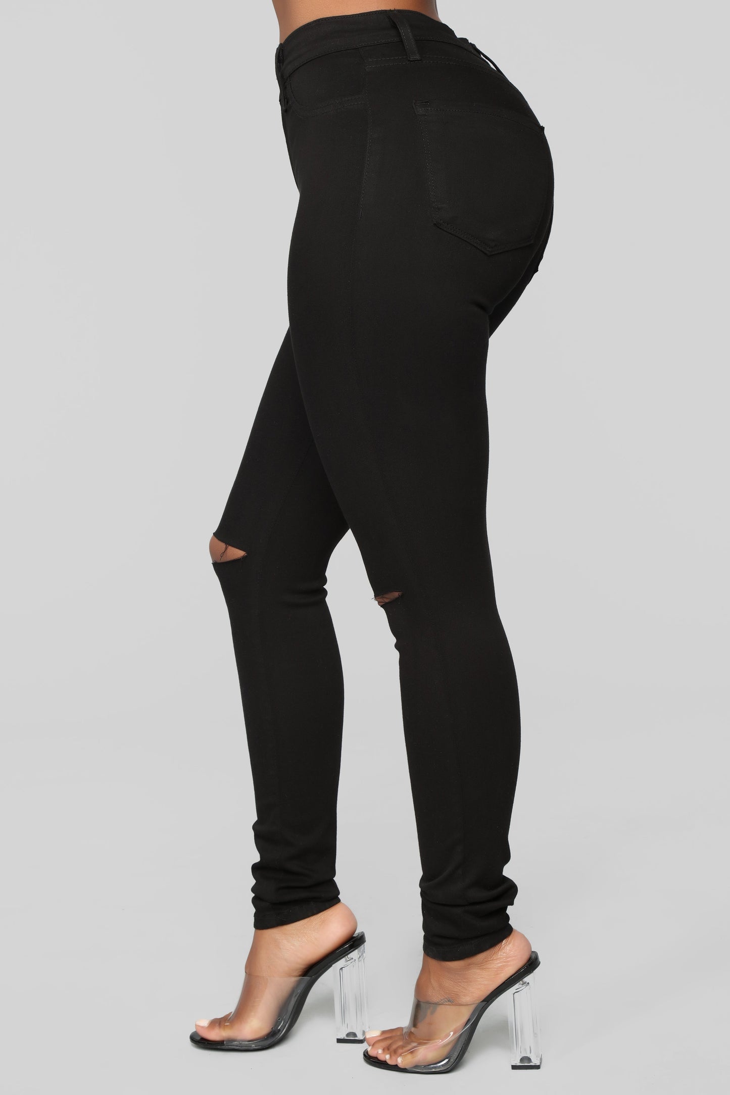 Narrow waist skinny jeans - Black